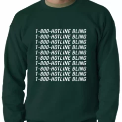 Bewild 1-800-HotlineBling Adult Crewneck Hip-Hop Inspired Clothing