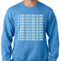 Bewild 1-800-HotlineBling Adult Crewneck Hip-Hop Inspired Clothing