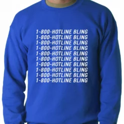 Bewild 1-800-HotlineBling Adult Crewneck Hip-Hop Inspired Clothing