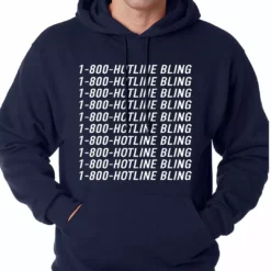 Bewild Hip-Hop Inspired Clothing 1-800-HotlineBling Adult Hoodie