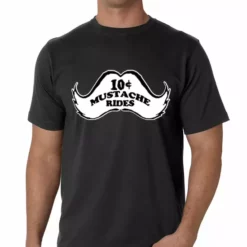 Bewild Cool Funny & Offensive 10 Cent Mustache Rides Men's T-Shirt