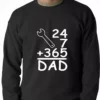Bewild 24+7+365 = Dad Father's Day Adult Crewneck Positive Reinforcement 1 Bewild 24+7+365 = Dad Father's Day Adult Crewneck Positive Reinforcement