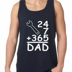 Bewild 24+7+365 = Dad Father's Day Tank Top Cool Funny & Offensive
