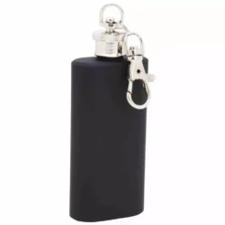 Bewild Flasks 2oz Stainless Steel Matte Black Keychain Flask