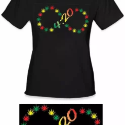 Bewild Cool Funny & Offensive 420 Infinity Girl's T-Shirt