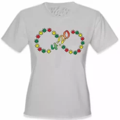 Bewild Cool Funny & Offensive 420 Infinity Girl's T-Shirt