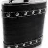 Bewild 6 Oz. Leather Stud Biker Flask