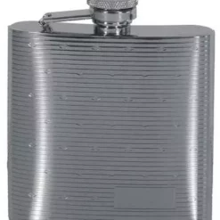 Bewild 6oz. Polished Flask With Dots - Rimless Flasks