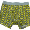 Bewild Men's Boxers 8 Bit Digital Emoticon Boxer Brief (Light Grey)