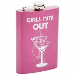 Bewild Flasks 8oz Martini Glass Girls Nite Out Stainless Steel Flask