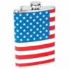 Bewild Flasks 8oz Stainless Steel Flask With American Flag Wrap