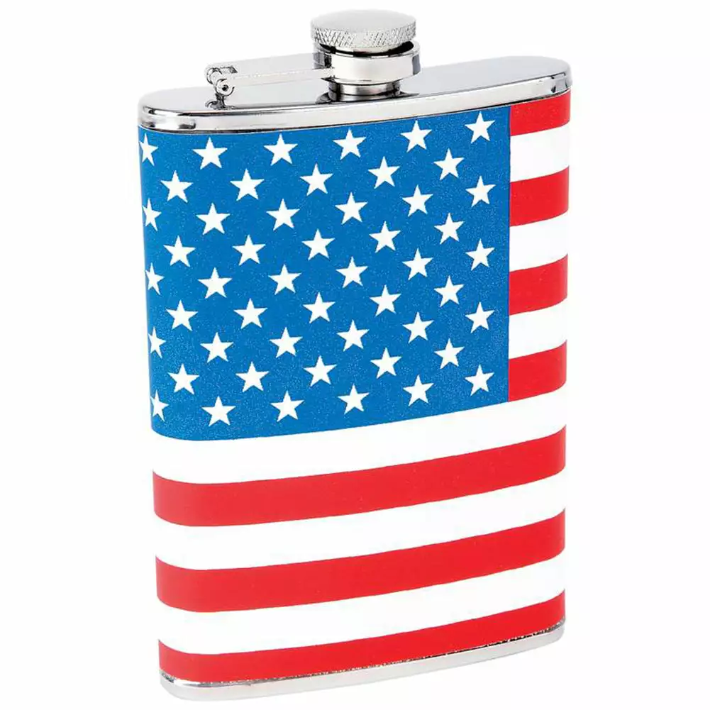 Bewild Flasks 8oz Stainless Steel Flask With American Flag Wrap 3 Bewild Flasks 8oz Stainless Steel Flask With American Flag Wrap