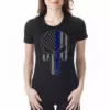 Bewild Police Thin Blue Line Skull American Flag - Support Police Department Ladies T-shirt Say It Loud 2 Bewild Police Thin Blue Line Skull American Flag - Support Police Department Ladies T-shirt Say It Loud