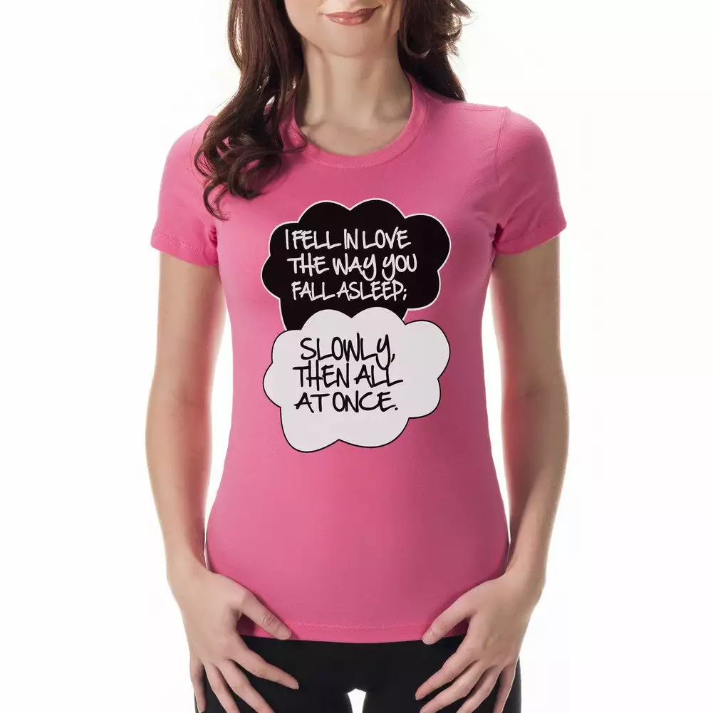 Bewild Famous Quotes And Sayings "I Fell In Love" John Green Quote From The Fault In Our Stars Girl's T-Shirt 6 Bewild Famous Quotes And Sayings "I Fell In Love" John Green Quote From The Fault In Our Stars Girl's T-Shirt