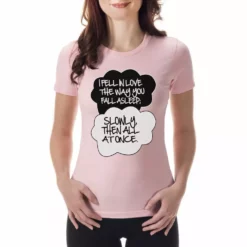 Bewild Famous Quotes And Sayings "I Fell In Love" John Green Quote From The Fault In Our Stars Girl's T-Shirt 17 Bewild Famous Quotes And Sayings