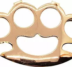 Bewild Chrome Polished Brass Knuckle Belt Buckle With FREE Leather Belt Belt Buckles