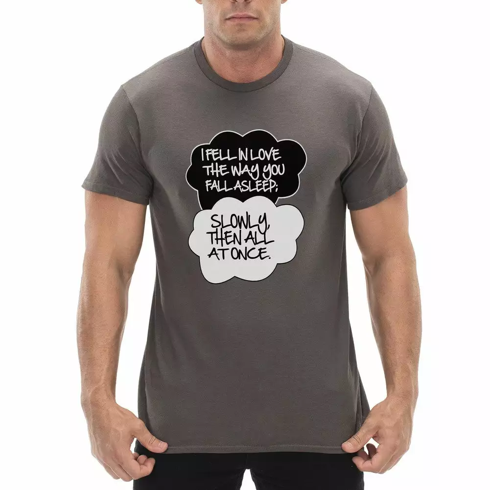 Bewild "I Fell In Love" John Green Quote From The Fault In Our Stars Men's T-Shirt 5 Bewild "I Fell In Love" John Green Quote From The Fault In Our Stars Men's T-Shirt