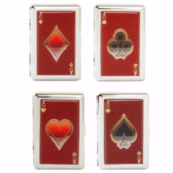 Bewild Aces Playing Cards Cigarette Case For Regular Size And 100's