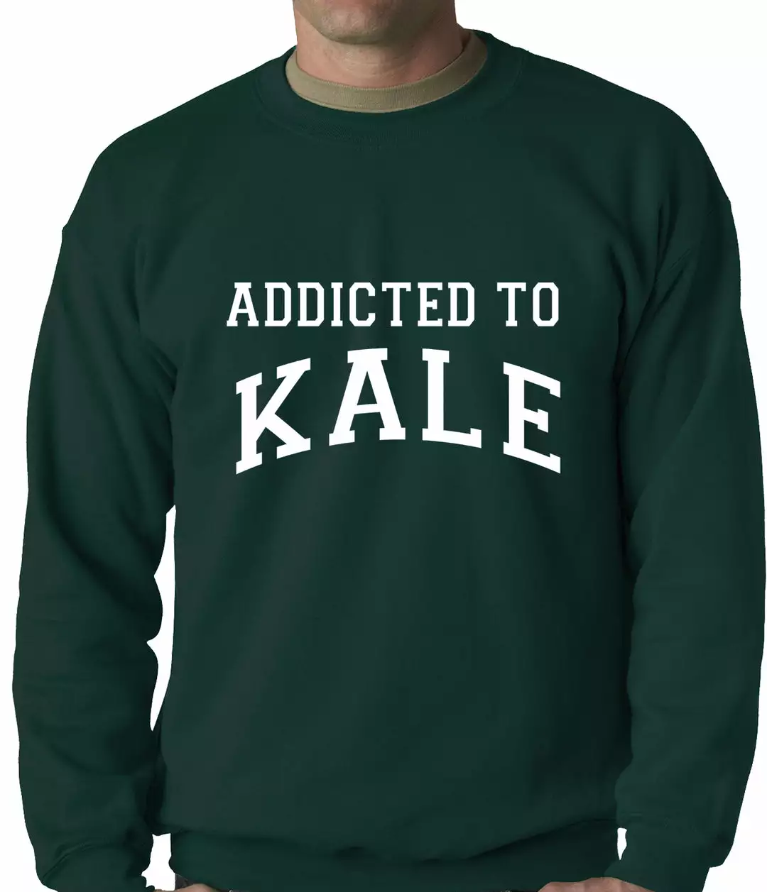 Bewild Addicted To Kale Adult Crewneck Cool Funny & Offensive 4 Bewild Addicted To Kale Adult Crewneck Cool Funny & Offensive