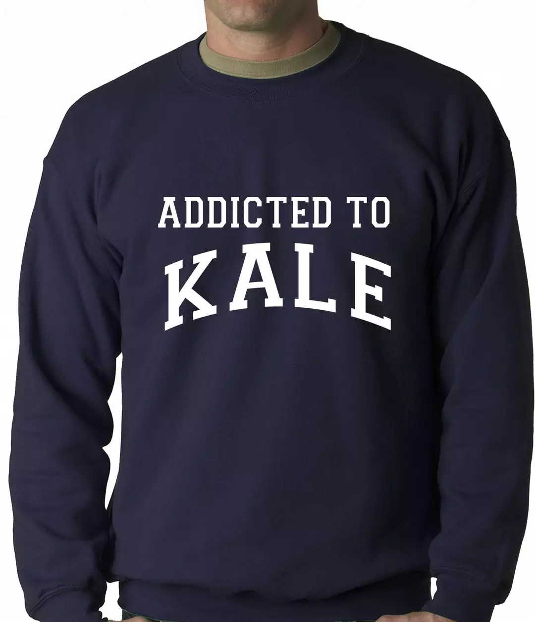 Bewild Addicted To Kale Adult Crewneck Cool Funny & Offensive 6 Bewild Addicted To Kale Adult Crewneck Cool Funny & Offensive