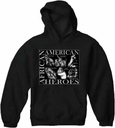 Bewild African American Sports Heroes Adult Hoodie Nationality & Ethnic 3 Bewild African American Sports Heroes Adult Hoodie Nationality & Ethnic