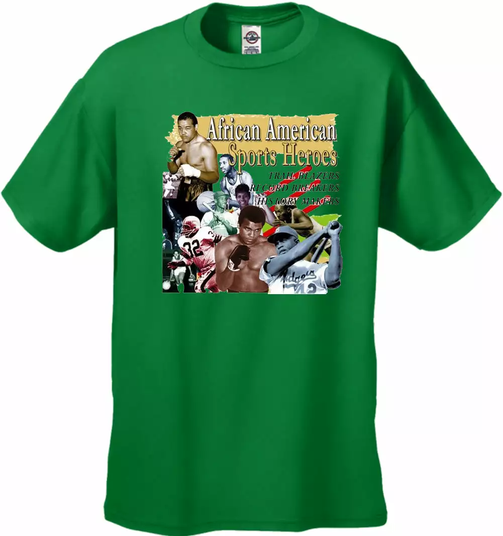 Bewild Nationality & Ethnic African American Sports Heroes Men's T-Shirt 5 Bewild Nationality & Ethnic African American Sports Heroes Men's T-Shirt