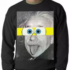 Bewild Albert Sponge-stein Adult Crewneck Cool Funny & Offensive