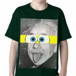 Bewild Comic Con & Gaming Clothing Video Game T-Shirts Albert Sponge-stein Kids T-shirt