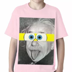 Bewild Comic Con & Gaming Clothing Video Game T-Shirts Albert Sponge-stein Kids T-shirt