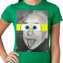 Bewild Comic Con & Gaming Clothing Video Game Albert Sponge-stein Ladies T-shirt