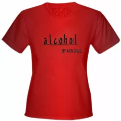 Bewild Alcohol Anti-Drug Girls T-Shirt Cool Funny & Offensive