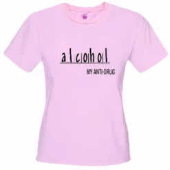 Bewild Alcohol Anti-Drug Girls T-Shirt Cool Funny & Offensive