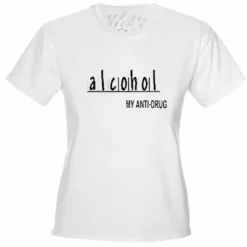Bewild Alcohol Anti-Drug Girls T-Shirt Cool Funny & Offensive