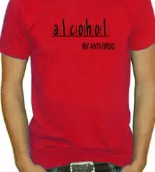Bewild Alcohol Anti-Drug T-Shirt Cool Funny & Offensive