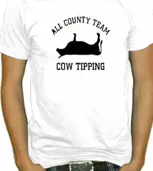 Bewild Cool Funny & Offensive All County Cow Tipping Mens T-Shirt