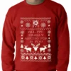 Bewild Holiday Prints All I'm Really Asking For Is You Ugly Christmas Sweater Adult Crewneck Sweatshirt