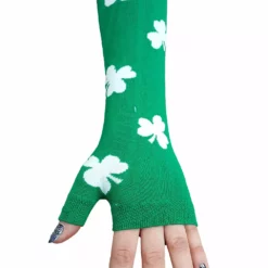 Bewild All Over Shamrocks Arm Warmers (Green With White Shamrocks)