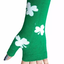 Bewild All Over Shamrocks Arm Warmers (Green With White Shamrocks)