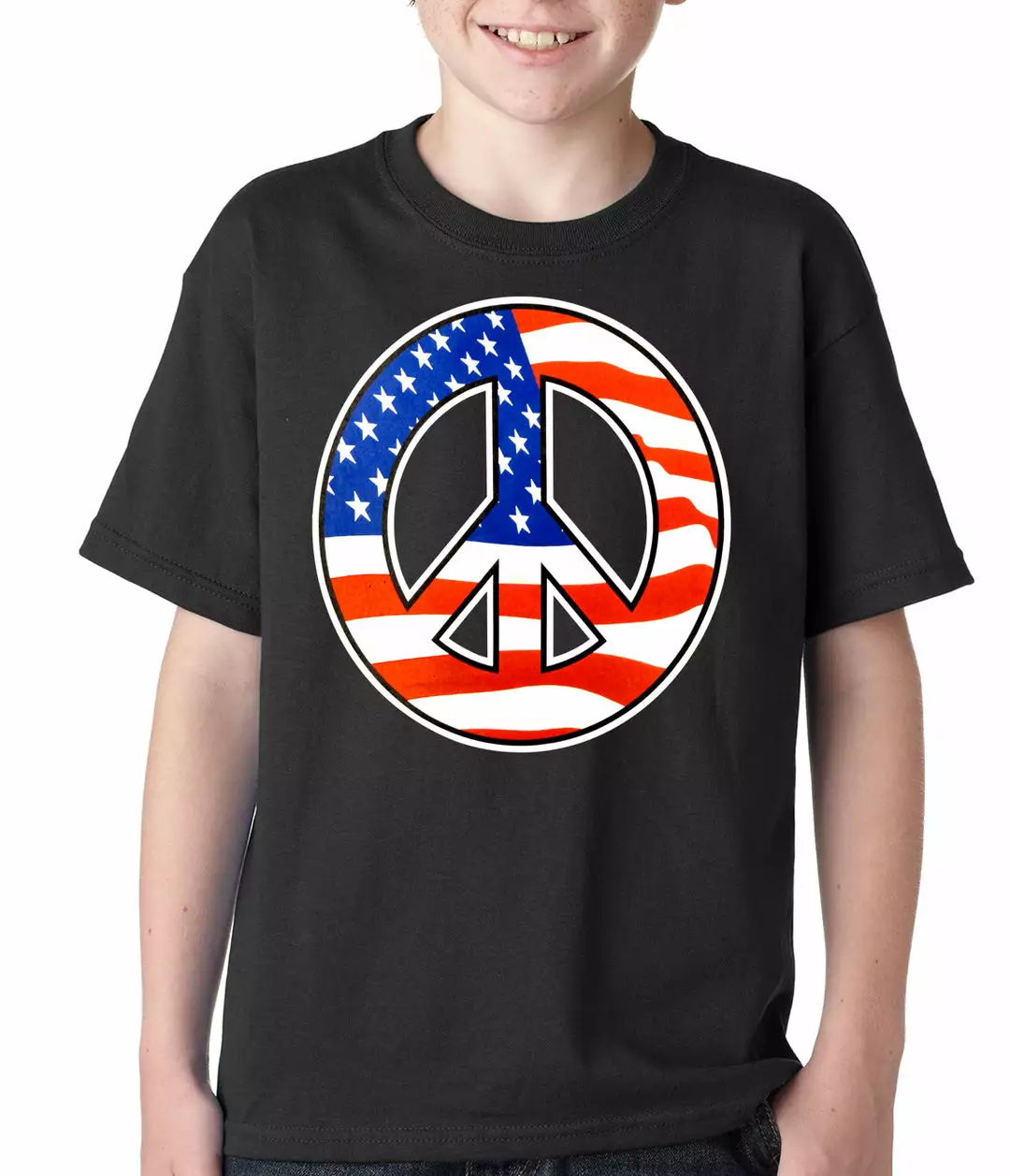Bewild Cool Funny & Offensive American Flag Peace Sign Kids T-shirt 3 Bewild Cool Funny & Offensive American Flag Peace Sign Kids T-shirt