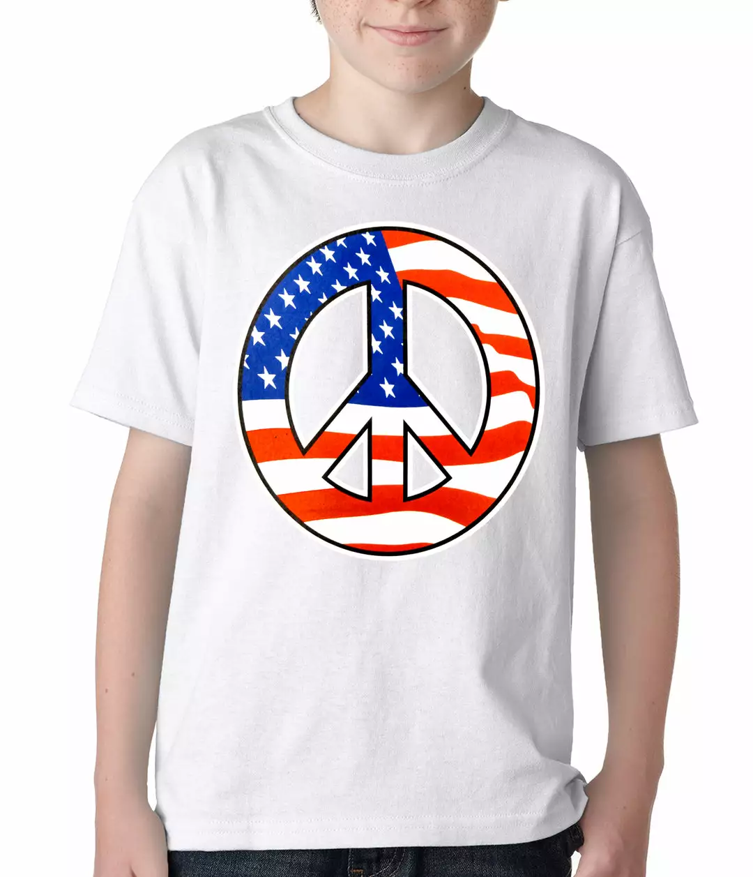 Bewild Cool Funny & Offensive American Flag Peace Sign Kids T-shirt 10 Bewild Cool Funny & Offensive American Flag Peace Sign Kids T-shirt