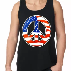 Bewild American Flag Peace Sign Tanktop
