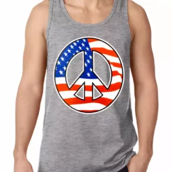 Bewild American Flag Peace Sign Tanktop