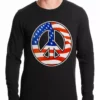 Bewild American Flag Peace Sign Thermal Shirt Nationality & Ethnic 1 Bewild American Flag Peace Sign Thermal Shirt Nationality & Ethnic