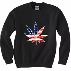 Bewild Nationality & Ethnic American Flag Pot Leaf Crewneck Sweatshirt 12 Bewild Nationality & Ethnic American Flag Pot Leaf Crewneck Sweatshirt