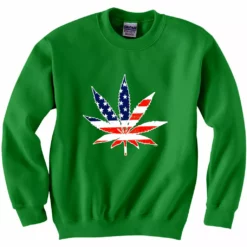 Bewild Nationality & Ethnic American Flag Pot Leaf Crewneck Sweatshirt 13 Bewild Nationality & Ethnic American Flag Pot Leaf Crewneck Sweatshirt