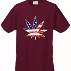 Bewild American Flag Pot Leaf Men's T-Shirt