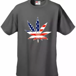 Bewild American Flag Pot Leaf Men's T-Shirt