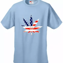 Bewild American Flag Pot Leaf Men's T-Shirt
