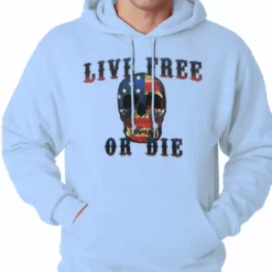 Bewild American Flag Skull - Live Free Or Die Adult Hoodie 16 Bewild American Flag Skull - Live Free Or Die Adult Hoodie
