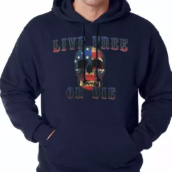Bewild American Flag Skull - Live Free Or Die Adult Hoodie 18 Bewild American Flag Skull - Live Free Or Die Adult Hoodie